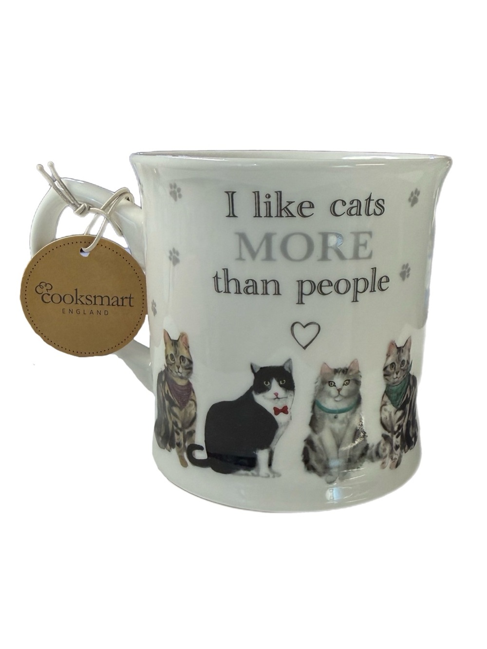 I Like Cats More Than People Fine China Mug Made in England Cat Lover Gift NW